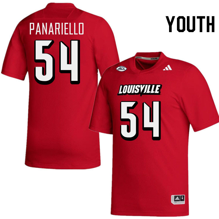 Youth #54 Jaxon Panariello Louisville Cardinals College Football Jerseys Stitched-Red